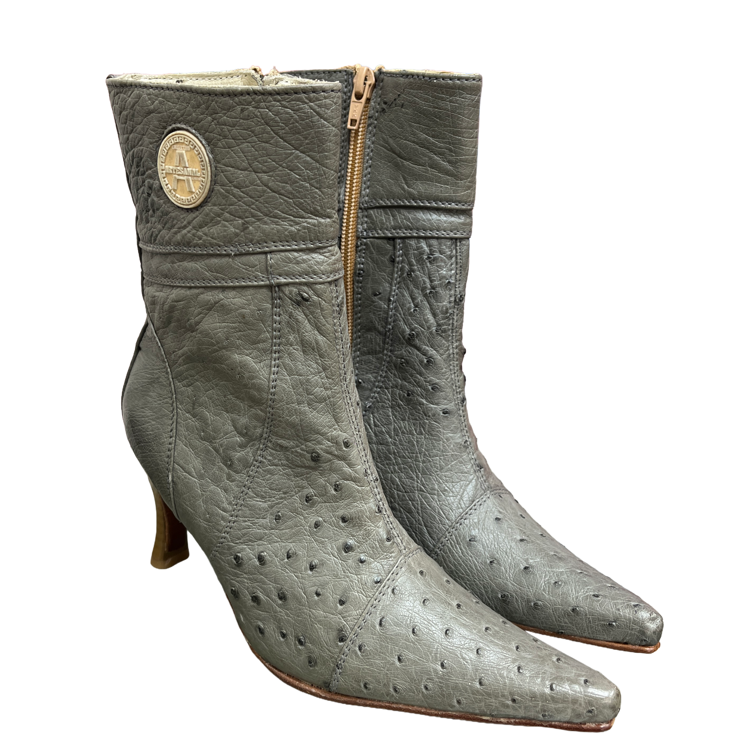 Botas Gris de Avestruz