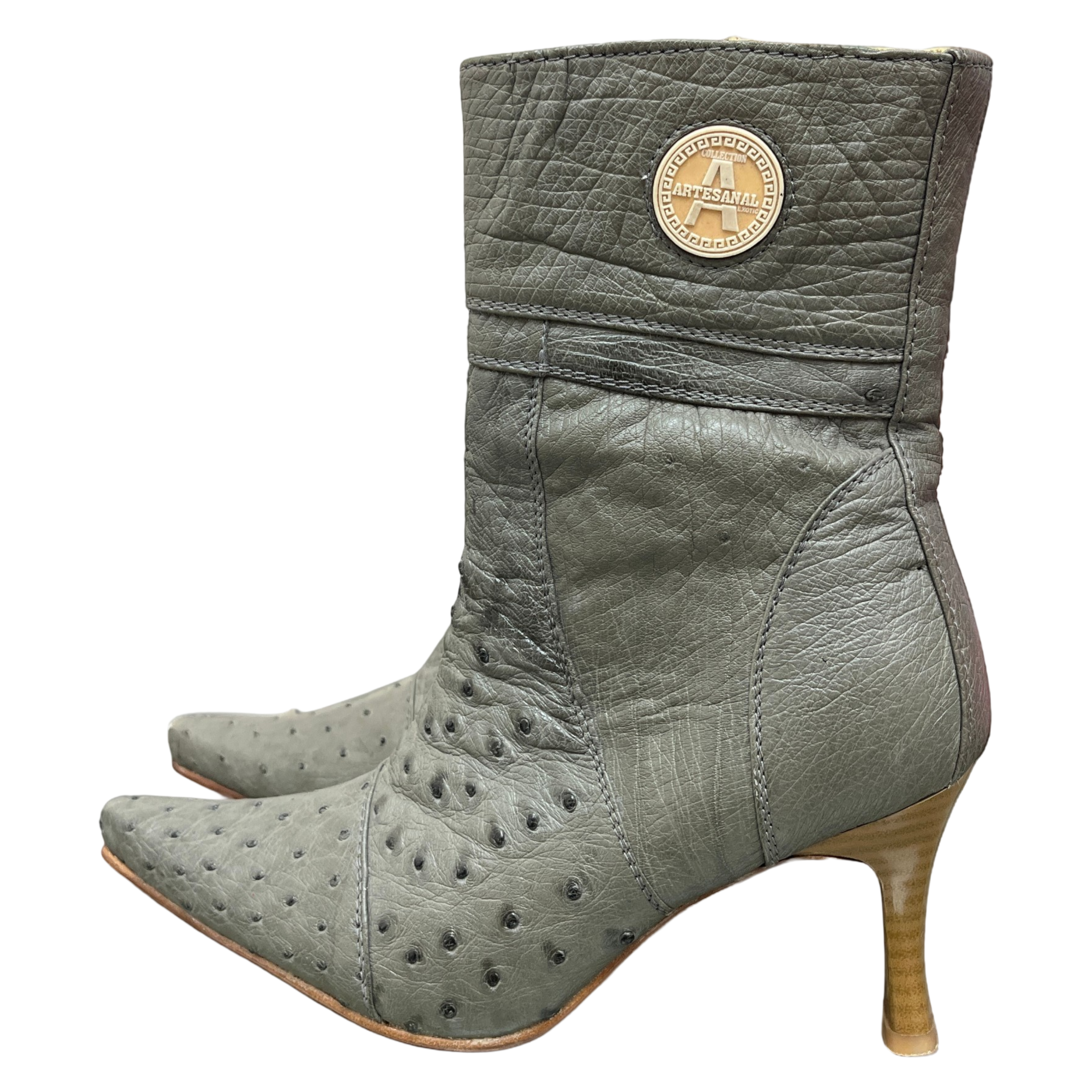 Botas Gris de Avestruz