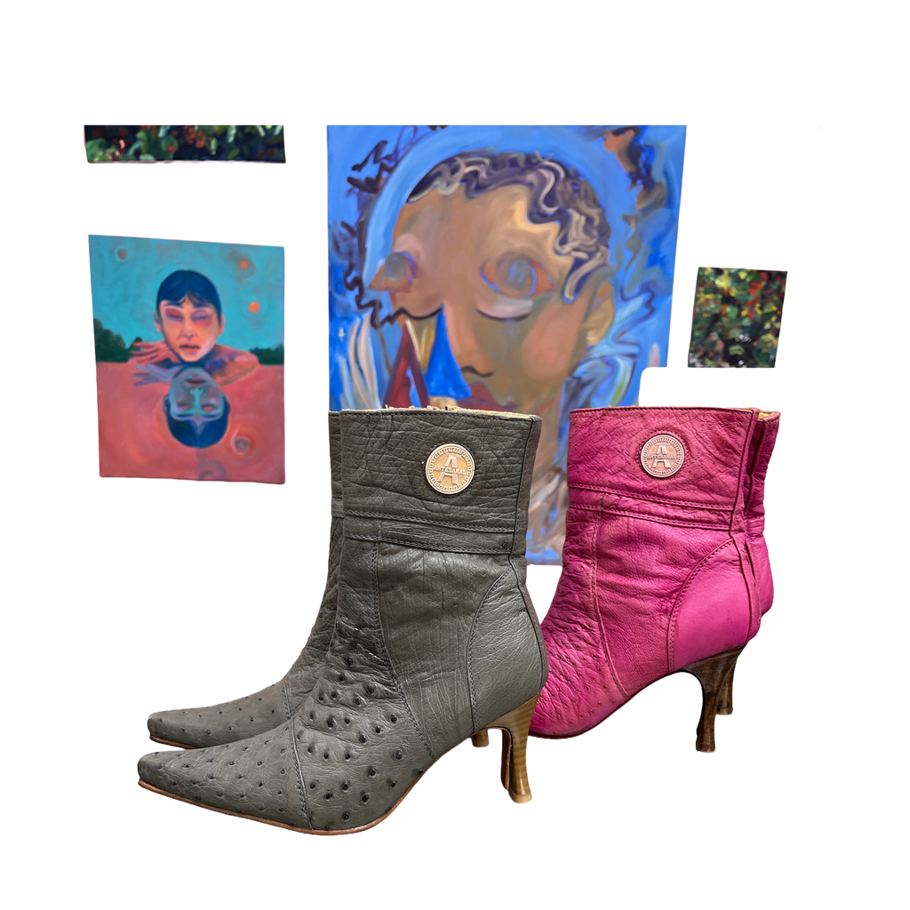 Botas Gris de Avestruz