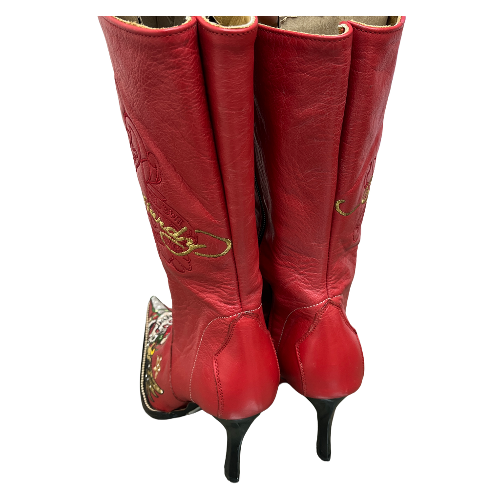 Red Ed Hardy Mexican Boots