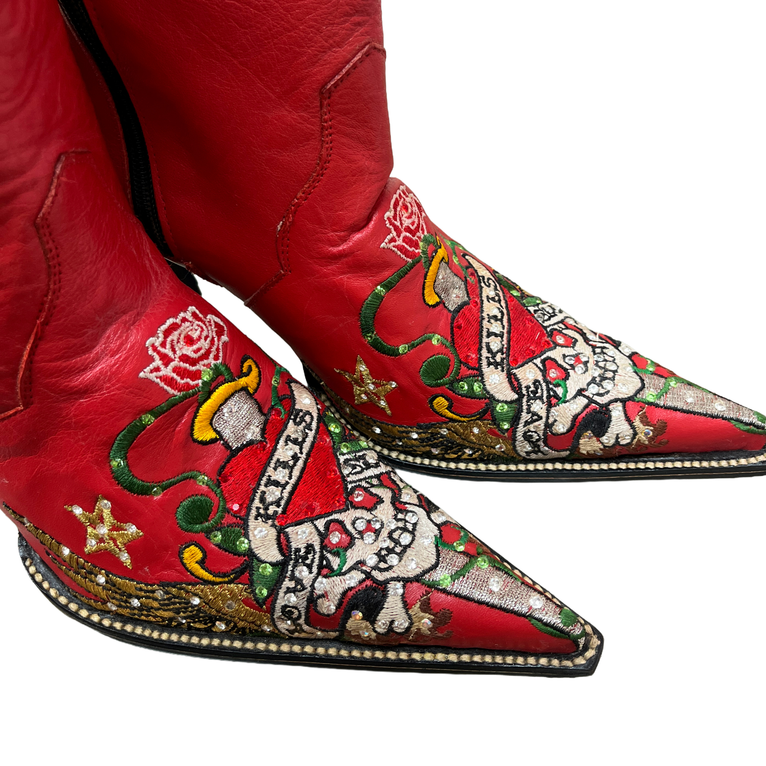 Red Ed Hardy Mexican Boots