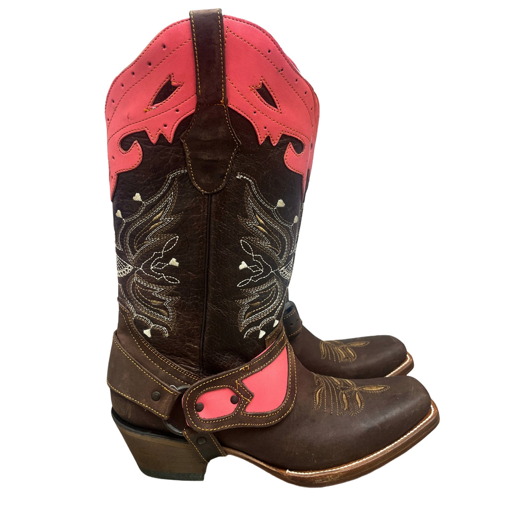 Malcreado Luxury Pink & Brown Boots