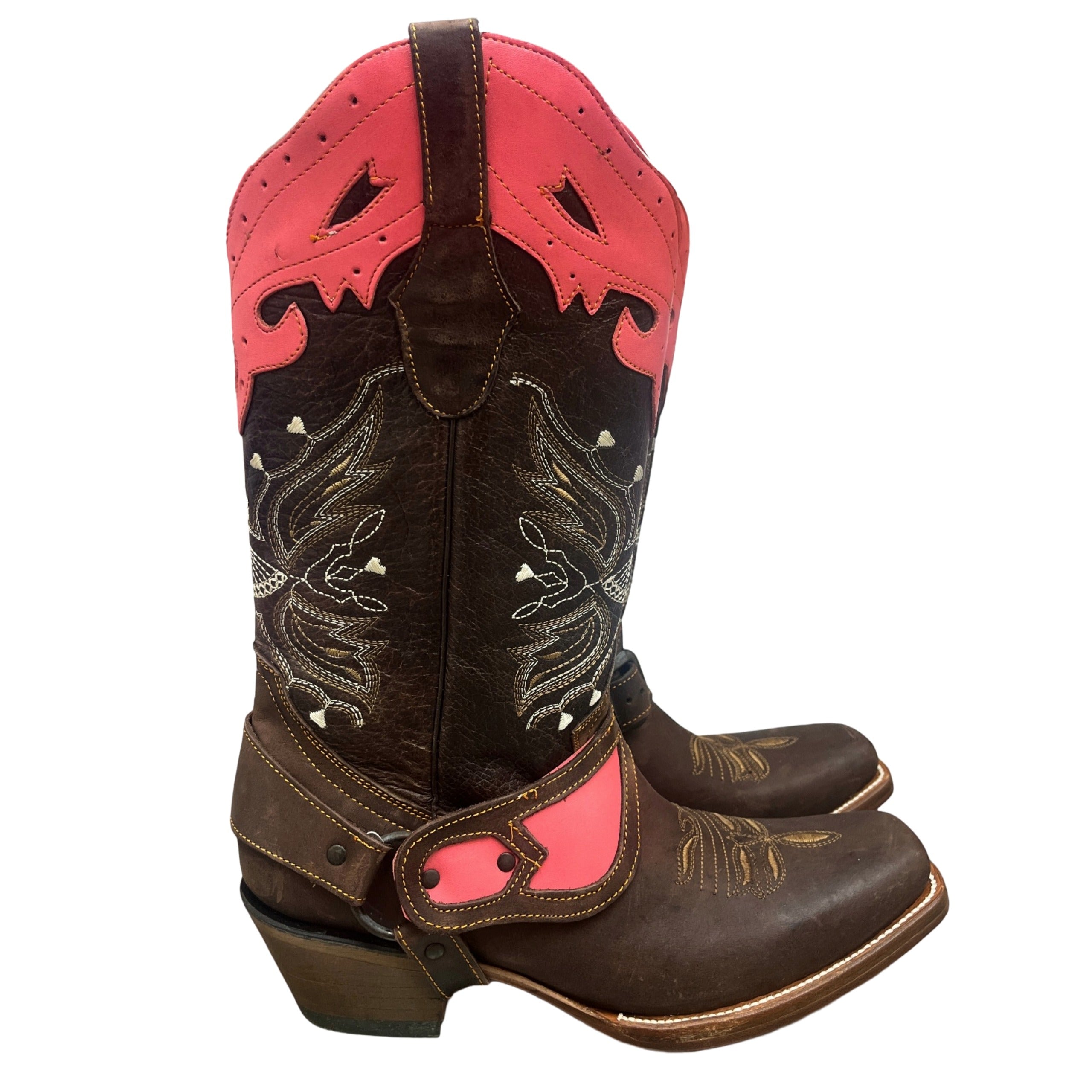 Malcreado Luxury Pink & Brown Boots