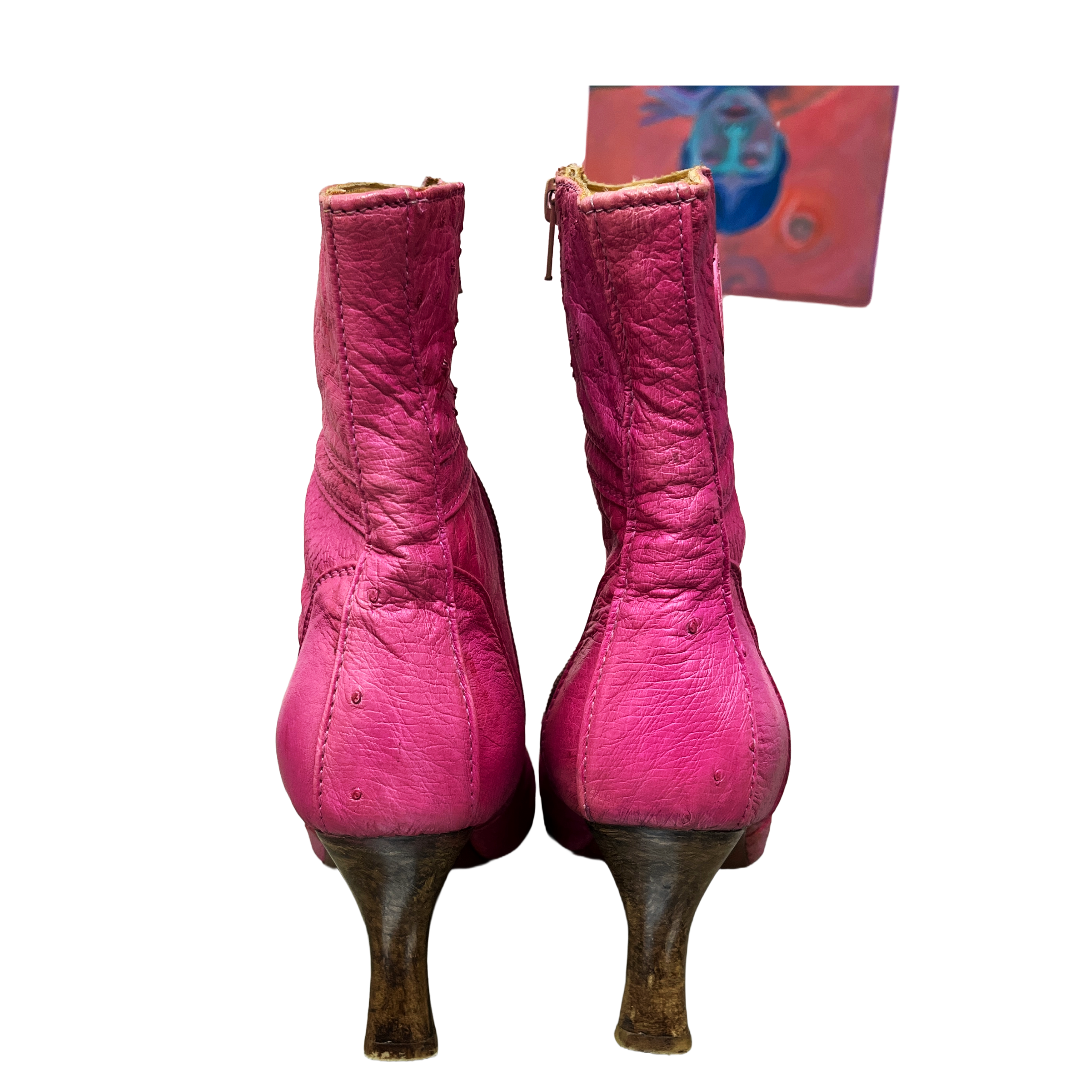 Botas Pink de Avestruz